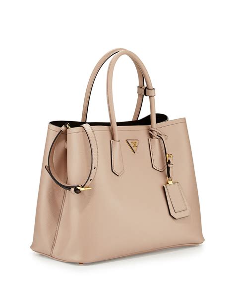 prada cream tote bag|Prada tote bag saffiano.